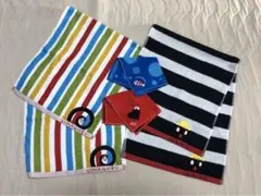 しましまぐるぐる タオルセット(フェイスタオル4枚、タオルハンカチ2枚)