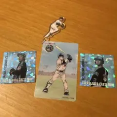 ヤクルトスワローズ村上選手あだち充コラボカードクルーステッカー　小川投手西川選手