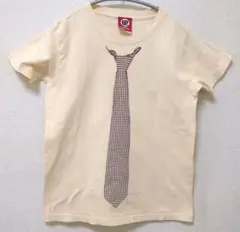 RED BROS レッドブロス 半袖Tシャツ ネクタイ柄 xxs ベージュ
