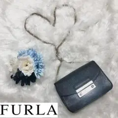 ★ゲリラセール★【極美品】フルラ メトロポリス チェーンショルダーバッグブラック