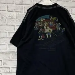 USA製90sヴィンテージTシャツ！シングルステッチ　ブラック半袖古着XL721
