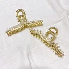 2個セット ヘアクリップ バンスクリップ 大きめヘアクリップ 髪留め ヘア
