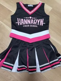 HANNARYN チアリーディングウェア 黒/ピンク　子供用