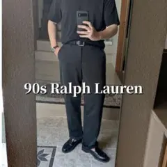 Ralph Lauren　ラルフローレン　コットンパンツ　フェード　ブラック