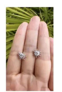 〈値下〉lkジュエリーSoLA ピアス 0.3ct WG ホワイトゴールド