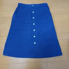 値下げ　　ブルー膝丈スカート