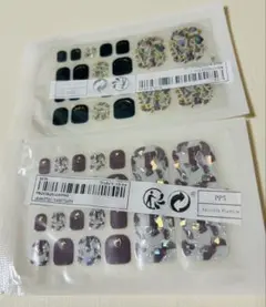 フット　ネイル　ホログラムネイルシール 2セット