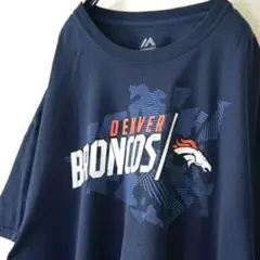 NFL デンバー ブロンコス Tシャツ XL ネイビー 紺色 古着