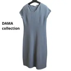 DAMA collection ダーマコレクション 半袖ニットワンピース グレー