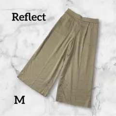 Reflect ベージュ ワイドパンツ ガウチョパンツ ウエストゴム Mサイズ