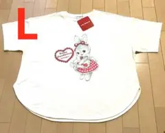 新品 SWIMMER うさぎイラスト Tシャツ Lサイズ ゆったり オフホワイト