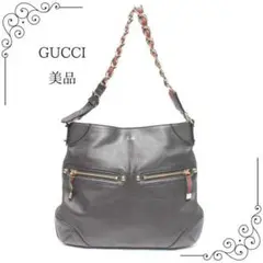 【正規美品】GUCCI ショルダーバック ブラック×グリーンレッド 即日発送