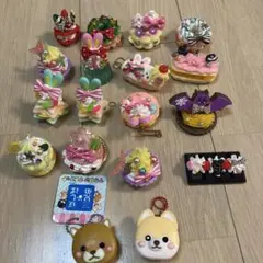 スイーツデザイン ミニチュア　キーホルダー 18個