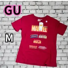 【未使用◎】GU ジーユー 半袖Tシャツ MARVEL レッド タグ付き 赤