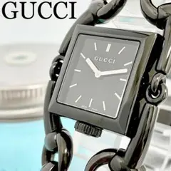12 GUCCI グッチ時計 レディース腕時計 四角形 箱付き ブラック 人気