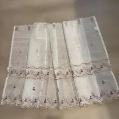 ✨美品✨花柄刺繍✨カフェカーテン ✨