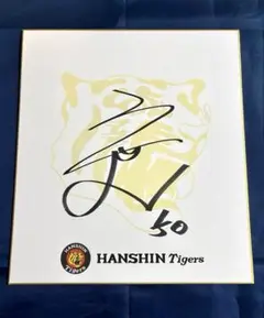 阪神タイガース 50富田蓮 直筆サイン 色紙