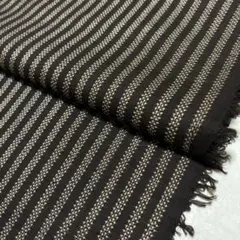 着物　ハギレ　大島紬　正絹　間道　巾38×110cm ①【2586】