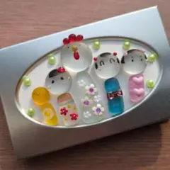 【再販不可】『こけしになってみた』シーグラスアート　にわとり　ひよこ