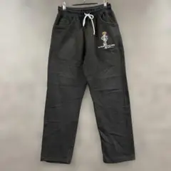 ラルフローレン 黒 スウェットパンツ ポロベア 古着 メンズ XL【5516】