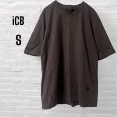 iCB クルーネックTシャツ レディースTシャツ　半袖 刺繍入り　コットン　S