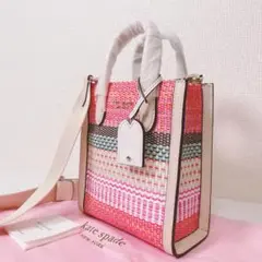 キュートすぎるピンクマルチカラーのミニトート♡kate spade マンハッタン