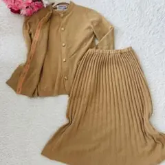 美品✨バランタインカシミヤ　3点セット 金ボタン87-34 ベージュ
