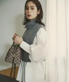 【SNIDELスナイデル】ニットベストセットブラウス