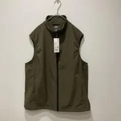【UNIQLO】ユニクロ　ウインドプルーフ　ベスト　オリーブ　メンズ　M