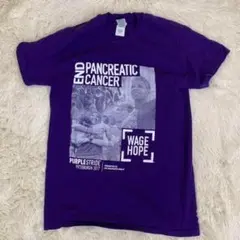 C2021【GILDANボディパープル】パープルストライドTシャツ　Sサイズ