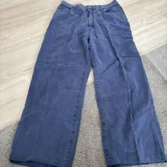 ネイビー ワイドパンツ サイズ75 綿100%