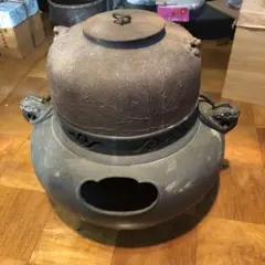茶道具★茶釜(風呂釜)★底瓦★釜敷★3点セット 茶道具☆茶釜(風呂釜)☆底瓦☆釜敷☆3点セット