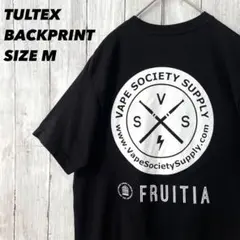 アメリカ古着 TULTEX バックプリントTシャツ　サイズM 黒　ブラック