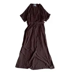 URBAN OUTFITTERS 2Wayカシュクールロングワンピース ブラウン