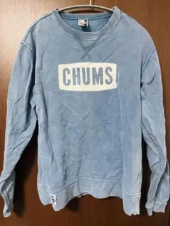チャムス CHUMS ビッグロゴ トレーナー S ライト ブルー ユニセックス