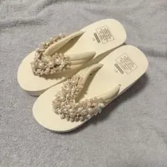 厚底ビーチサンダル　ウェディング