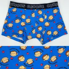 Lサイズ1枚　オフィシャルライセンス　おさるのジョージ　ブルー