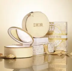 Dior 銀座三越限定　ノベルティ　ミラー Dior ディオール ミラー 鏡 ベロア素材 黒 銀座三越 ノベルティ