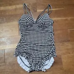 ヒョウ柄 フリル付きワンピース水着