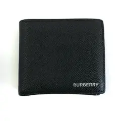 美品 BURBERRY バーバリー 二つ折り財布 ブラック インターナショナル