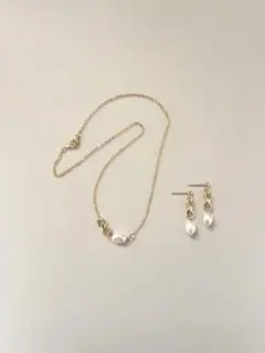 インフィニティネックレス ピアスセット