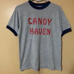 ‘90購入　CANDY HAVEN STAFFリンガーシャツ　グレー