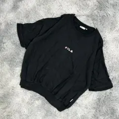 『FILA』フィラ(M)半袖Tシャツ　五分袖　クルーネック　ドロップショルダー