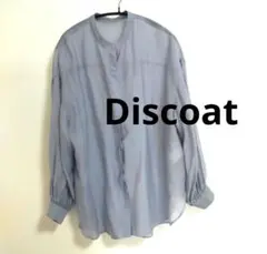 Discat 長袖ブラウス ブルー フリーサイズ