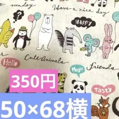 動物柄生地　ハギレ　可愛い絵柄