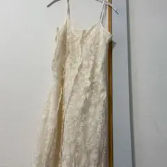 アイボリー レース キャミワンピース