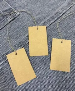 【夏セール】紐付き　無地タグ　下げ札　値札　クラフト紙