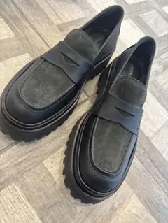 美品✨エルビオザノン　ELVIO ZANON ブラックレザー厚底ローファー m90763826008_1.jpg?1691215145