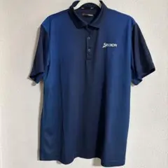 SRIXON ネイビー ストライプ ポロシャツ 3L
