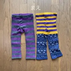 ボーダーレギンス2点セット サイズ90-100